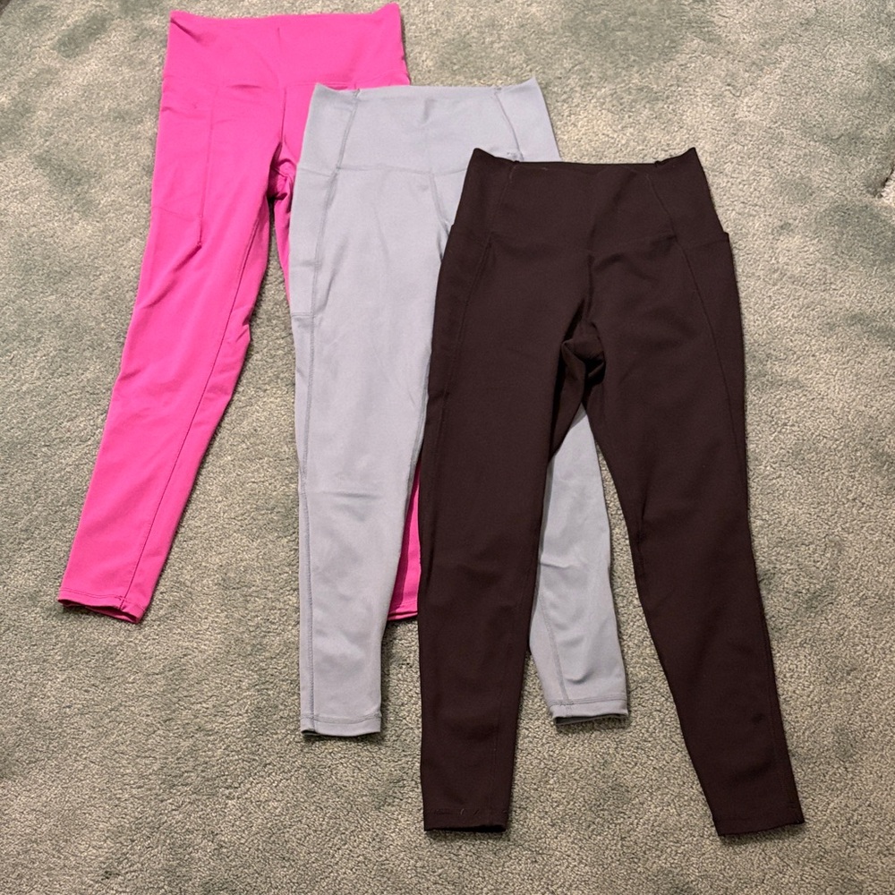 Danskin Women's Leggings - Pink, Green, Black